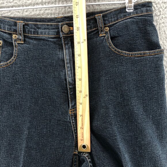 Chicos Jeans Womens 1 US 8 Blue Dark Wash Denim Stretch Mid Rise Tapered Slim - Picture 8 of 11